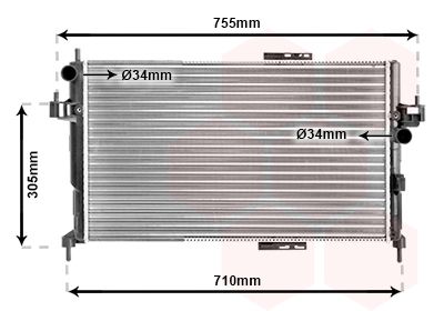 VAN WEZEL radiatorius, variklio aušinimas 37002305